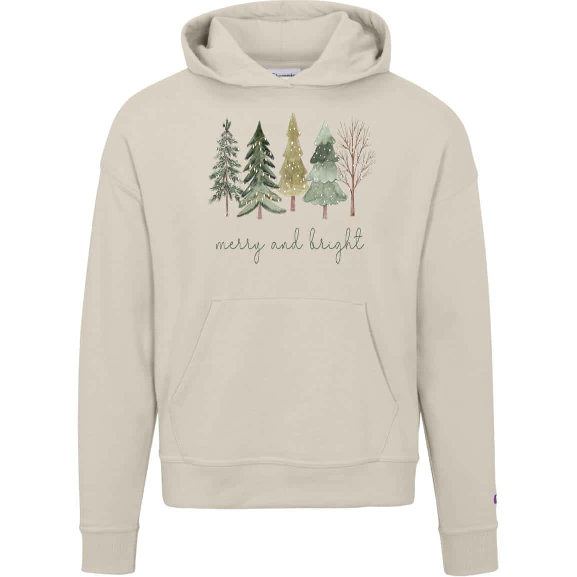 Merry and Bright | Christmas | S760 Champion Womens Powerblend Hoodie