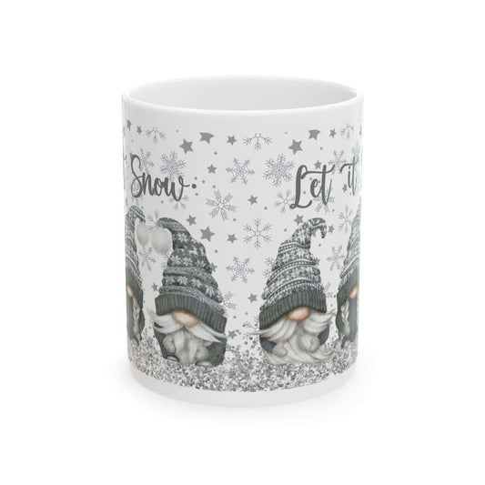 Let it Snow, Gnome, Ceramic Mug, (11oz)