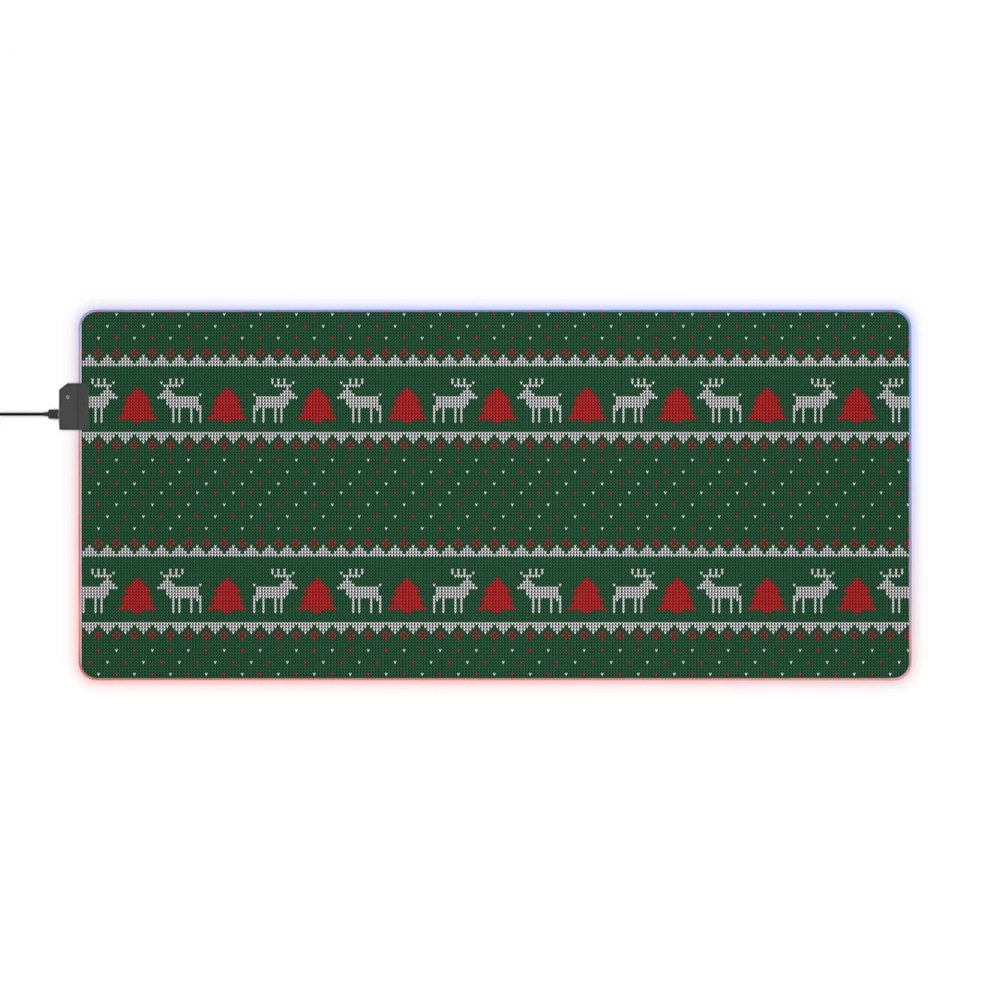 LED Gaming Mouse Pad (Christmas Sweater Print)