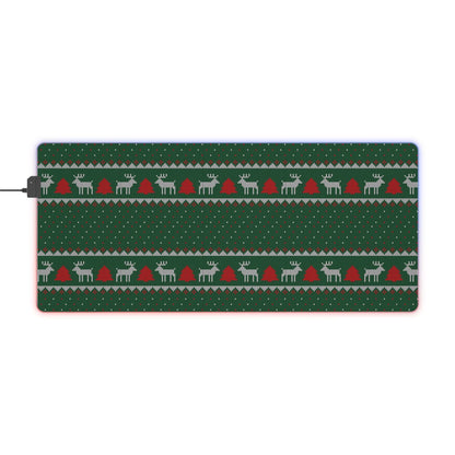 LED Gaming Mouse Pad (Christmas Sweater Print)