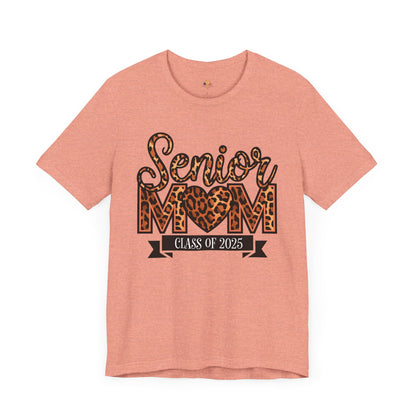 Leopard Print Senior Mom Tee - Class of 2025