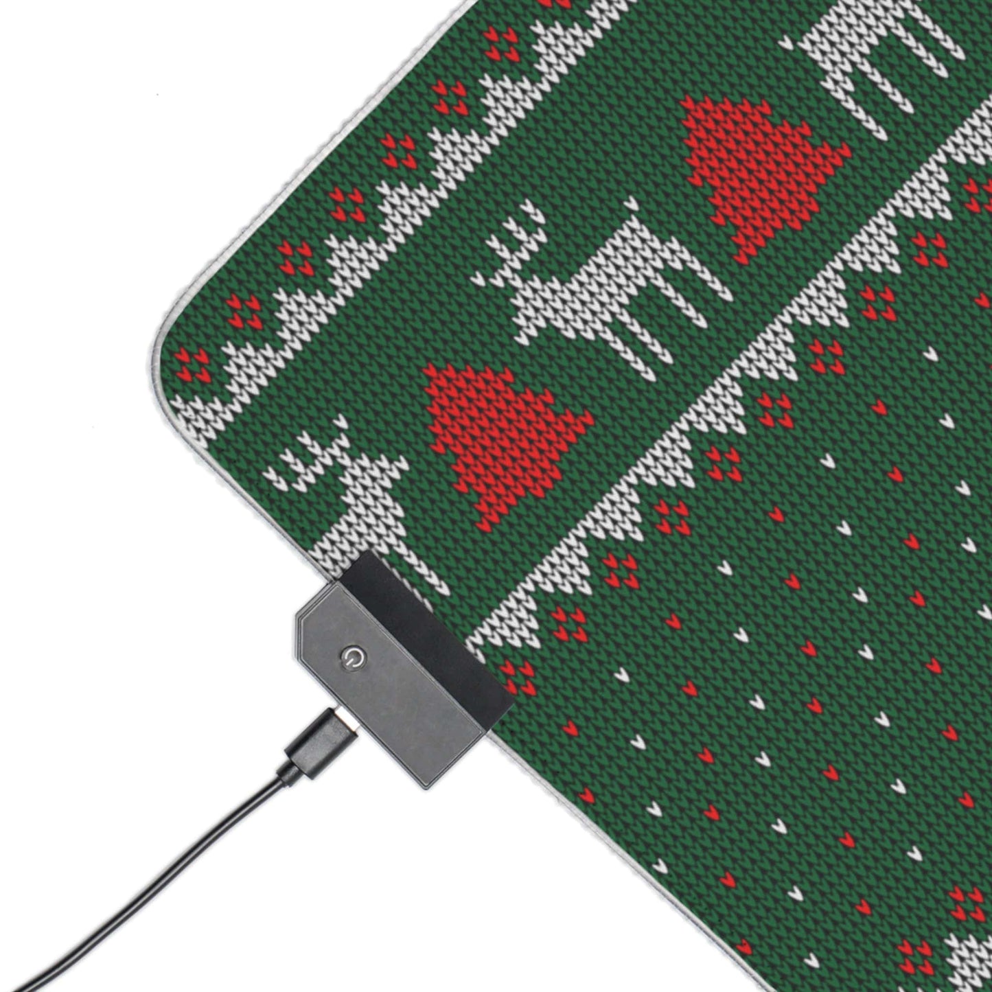 LED Gaming Mouse Pad (Christmas Sweater Print)
