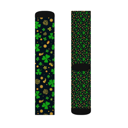 St. Patrick's Day Sublimation Socks - Lucky Shamrock Design