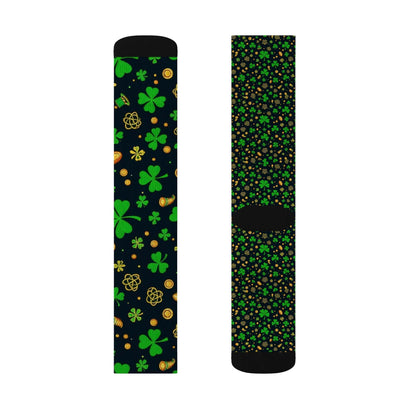 St. Patrick's Day Sublimation Socks - Lucky Shamrock Design