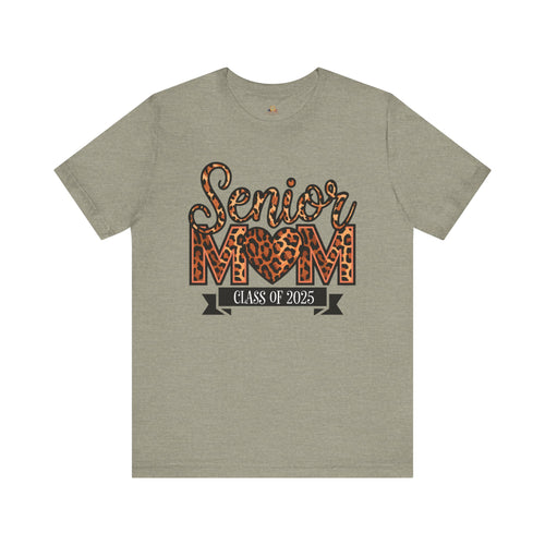 Leopard Print Senior Mom Tee - Class of 2025