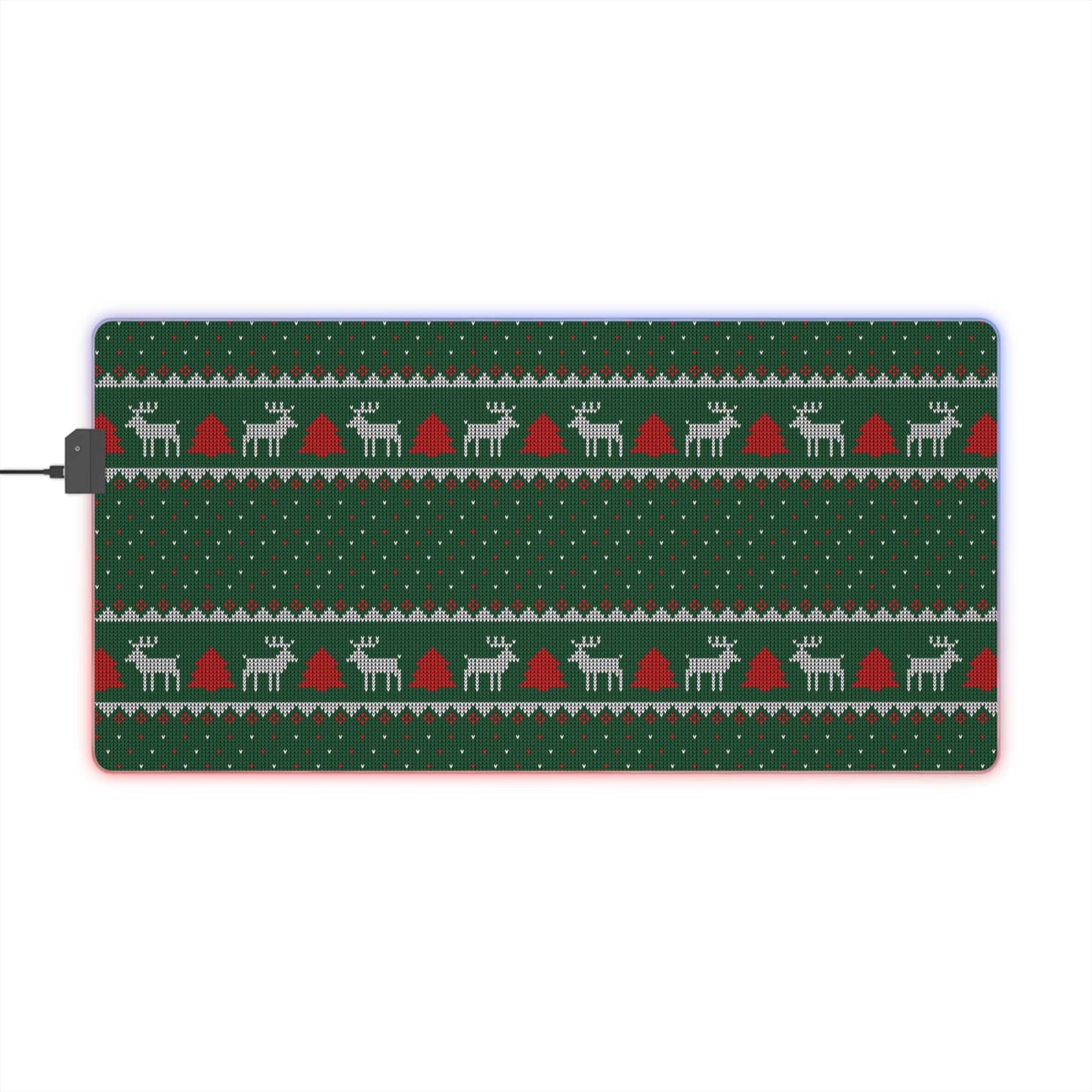 LED Gaming Mouse Pad (Christmas Sweater Print)