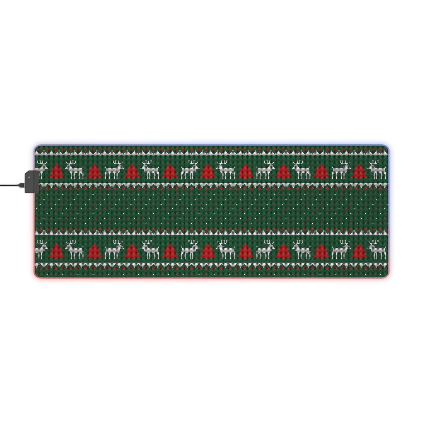 LED Gaming Mouse Pad (Christmas Sweater Print)