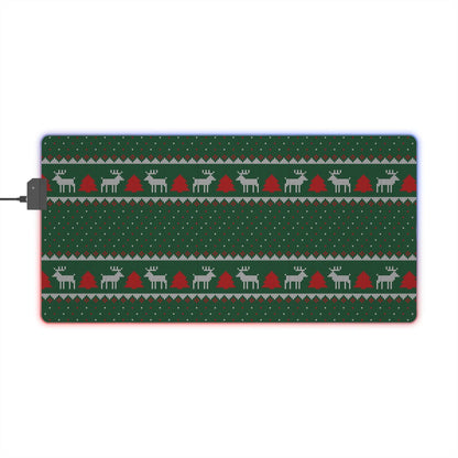 LED Gaming Mouse Pad (Christmas Sweater Print)