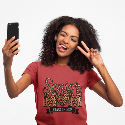 Leopard Print Senior Mom Tee - Class of 2025