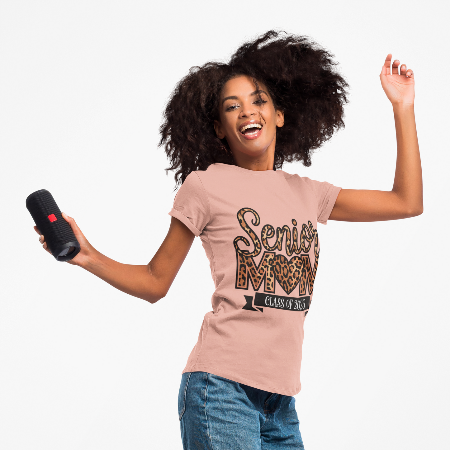 Leopard Print Senior Mom Tee - Class of 2025