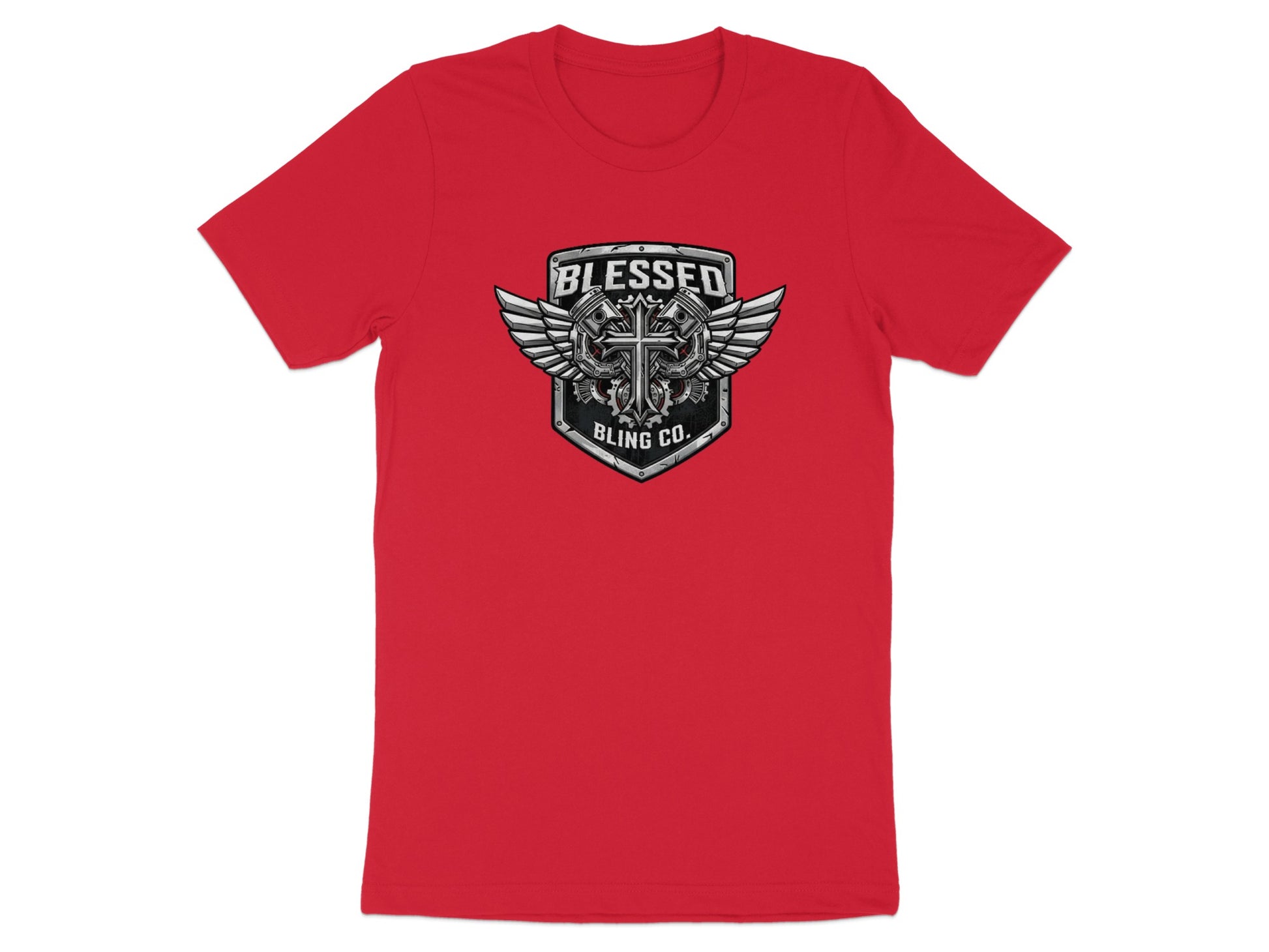 Blessed Bling Co badge with wings design T-shirt product