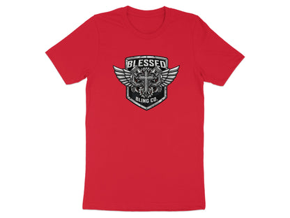 Blessed Bling Co badge with wings design T-shirt product