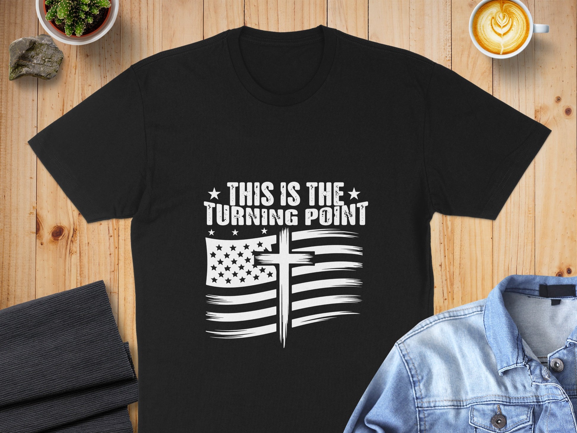 Patriotic American Cross The Turning Point Shirt product