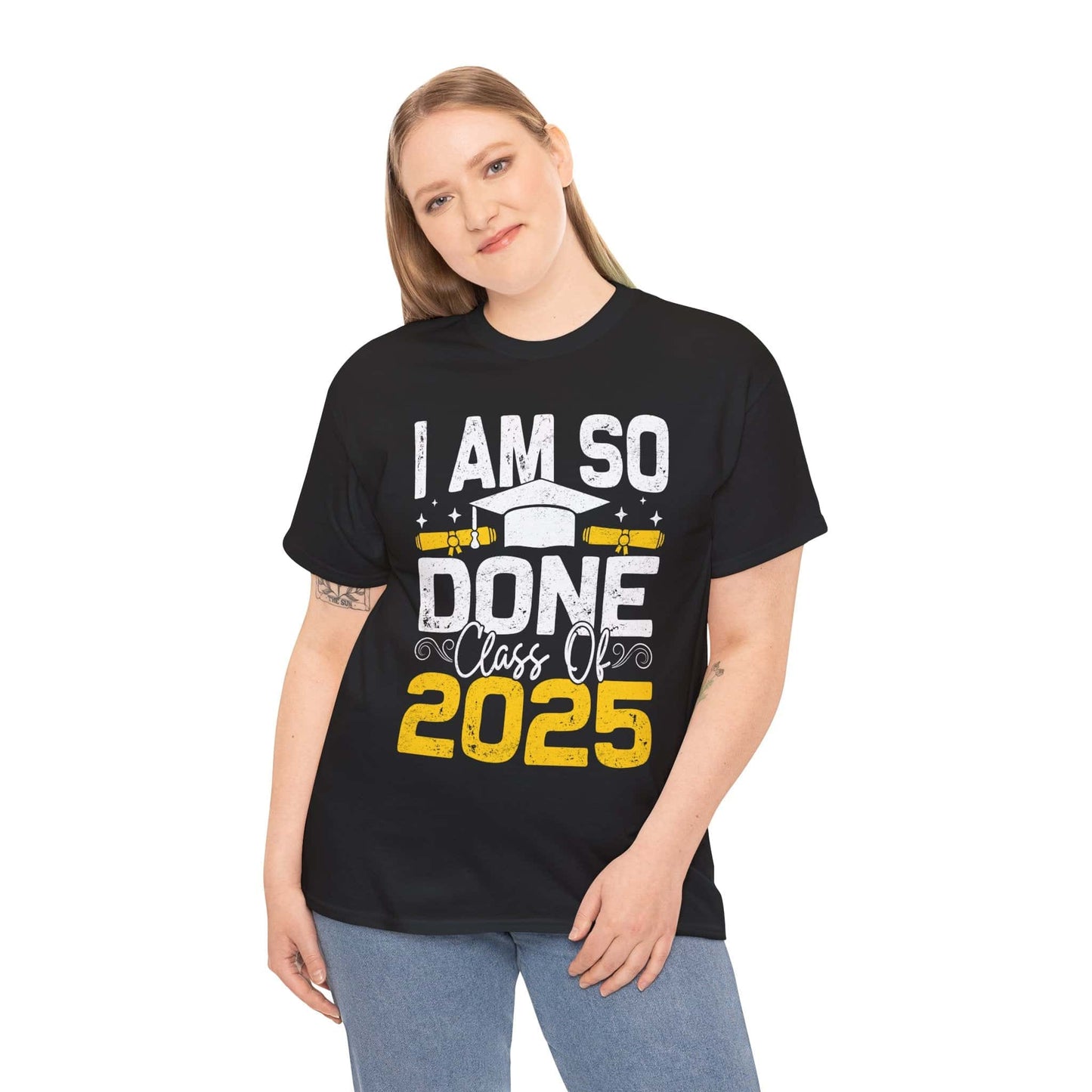 Graduation Humor Unisex Heavy Cotton Tee - 'I Am So Done Class Of 2025'