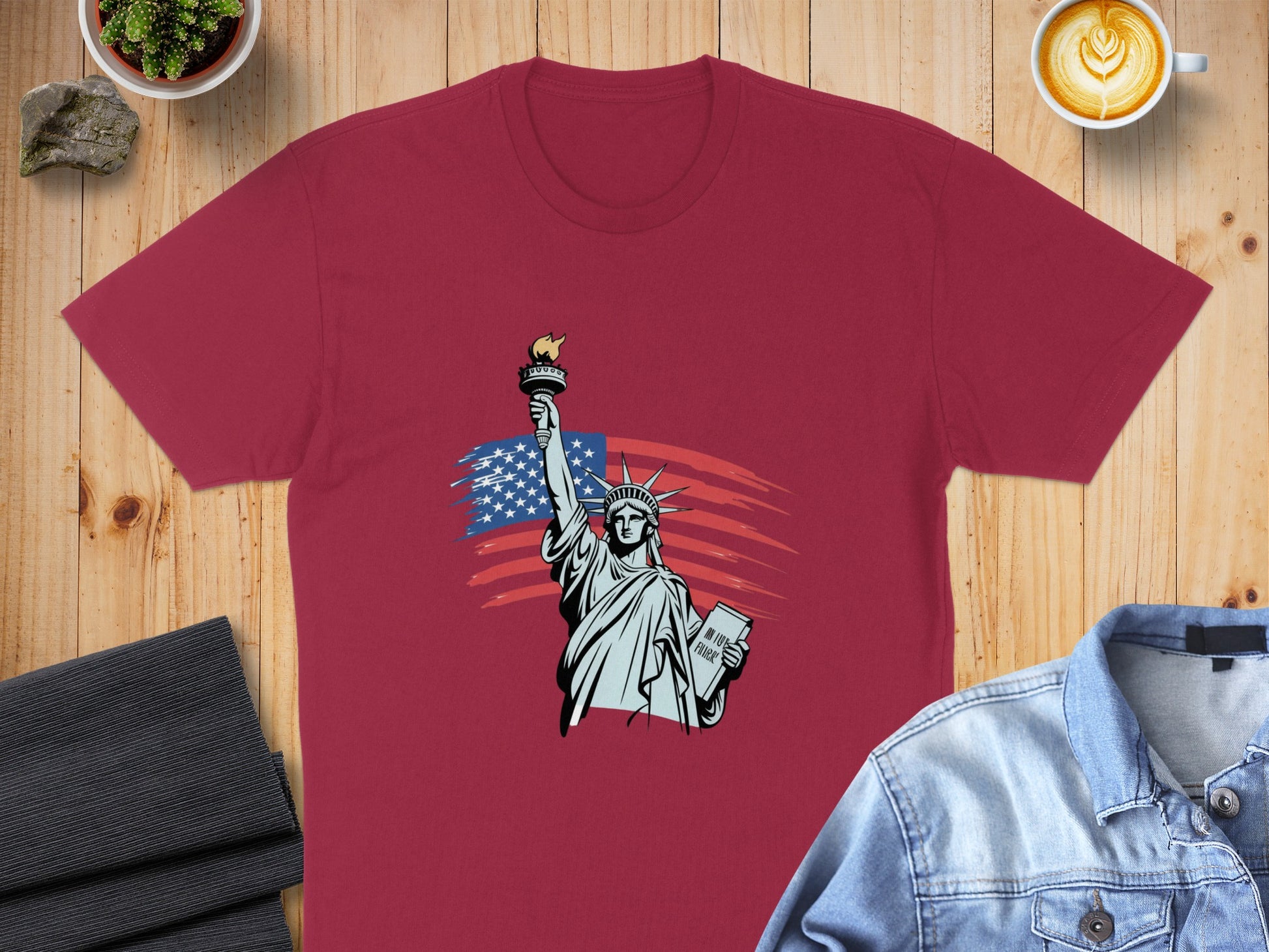 Patriotic Statue of Liberty Graphic Shirt product type