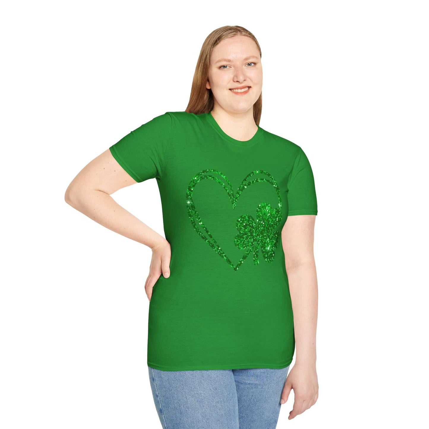 St. Patrick's Day | Shamrock Heart | Soft style T-Shirt