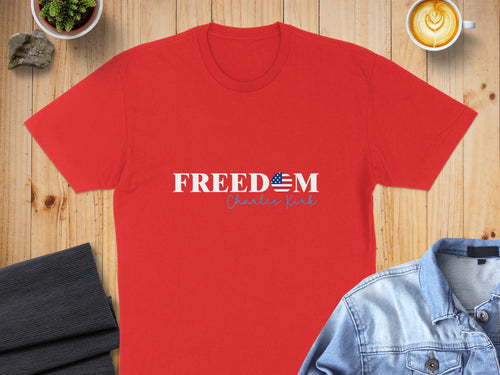 FREEDOM Charlie Kirk Graphic Red Shirt product