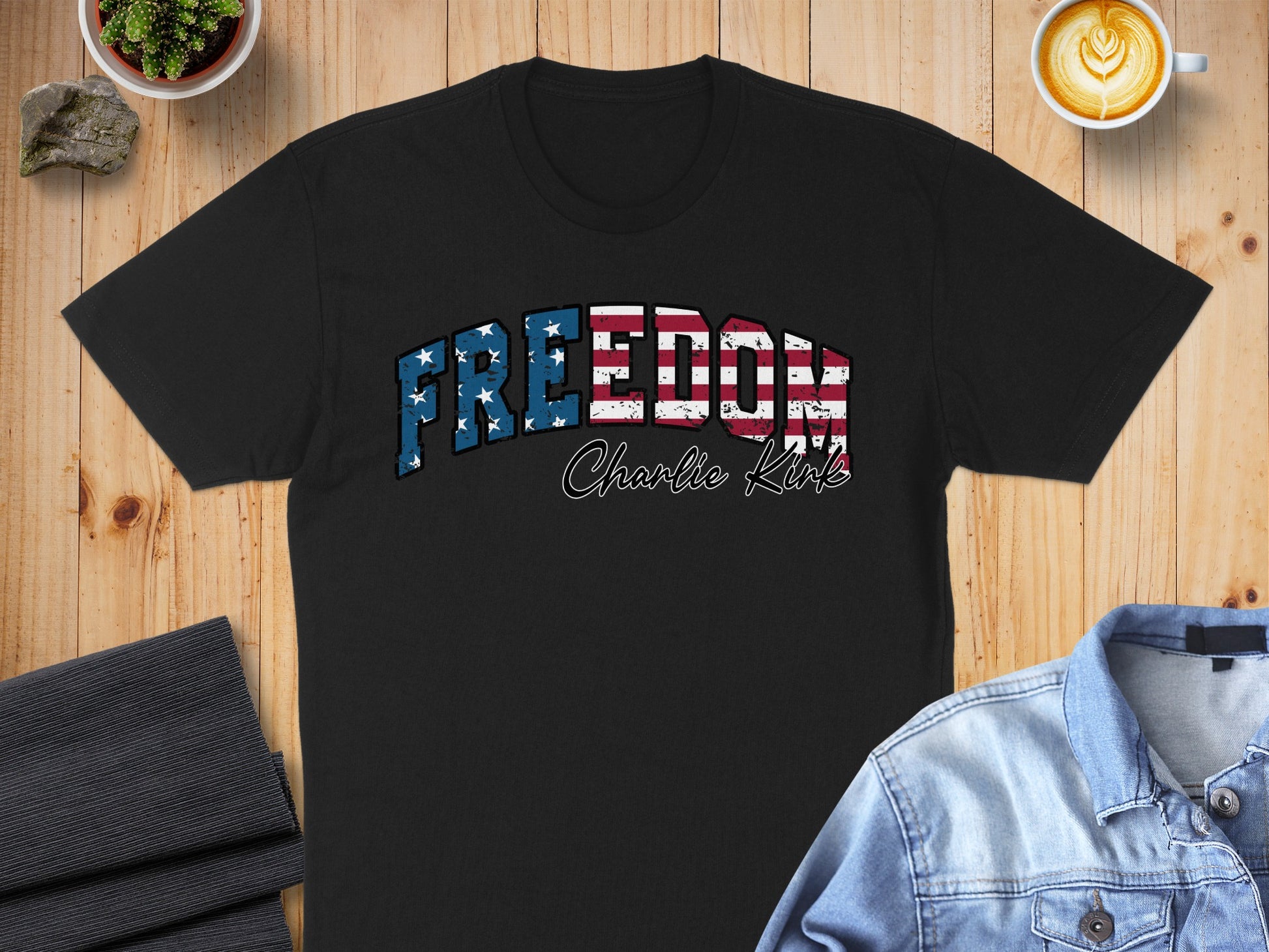 Patriotic Freedom Design Charlie Kirk T-Shirt product