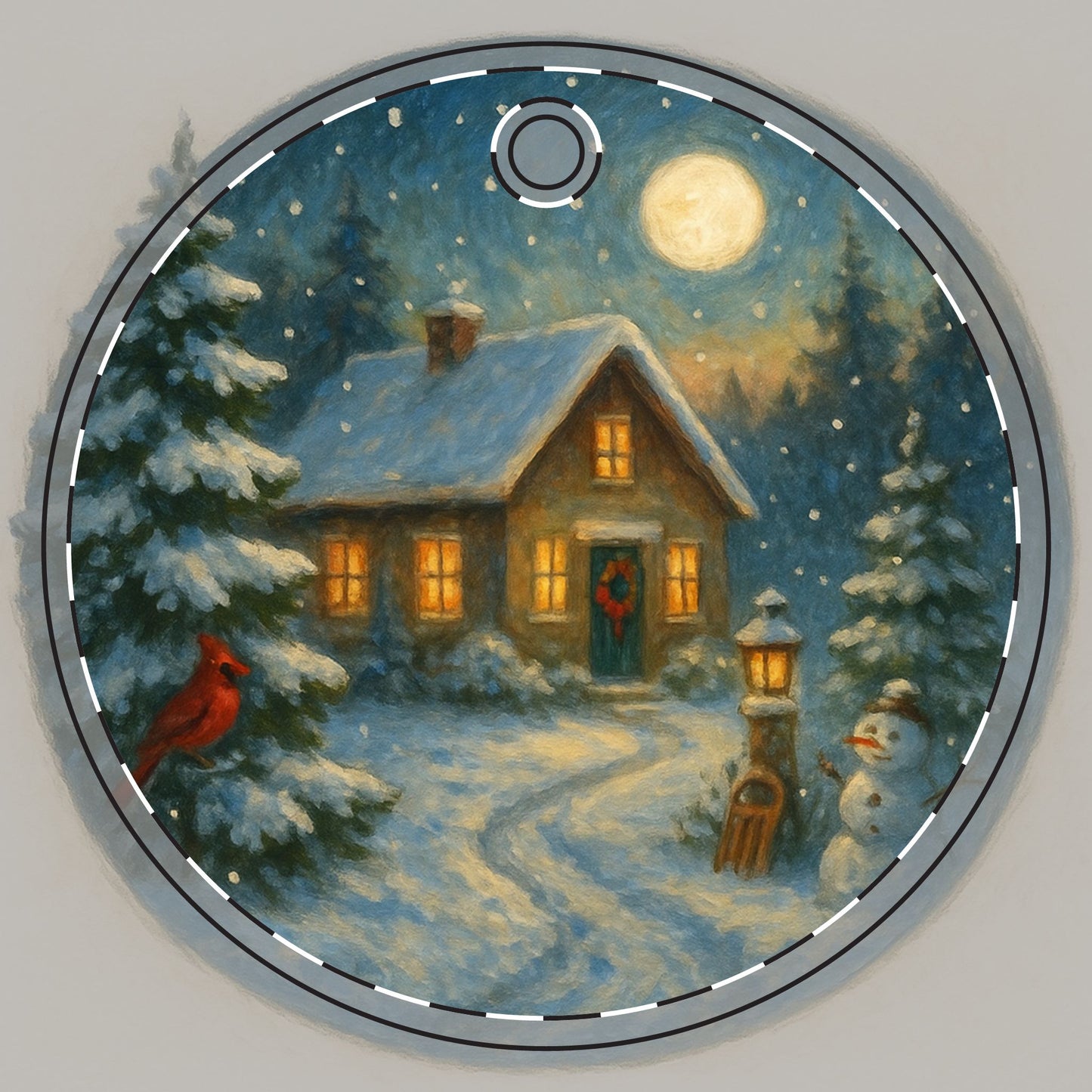 Christmas Ornament - Thoughtful and Fun Double-Sided Ceramic