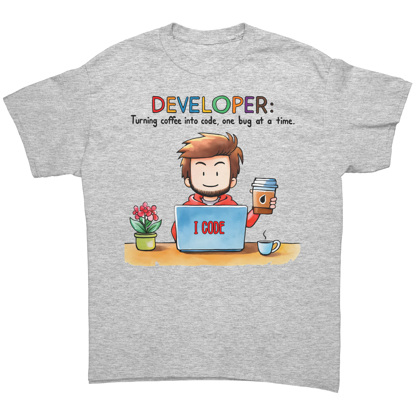 Developer - Turning Coffee into Code - Premium Unisex t-Shirt