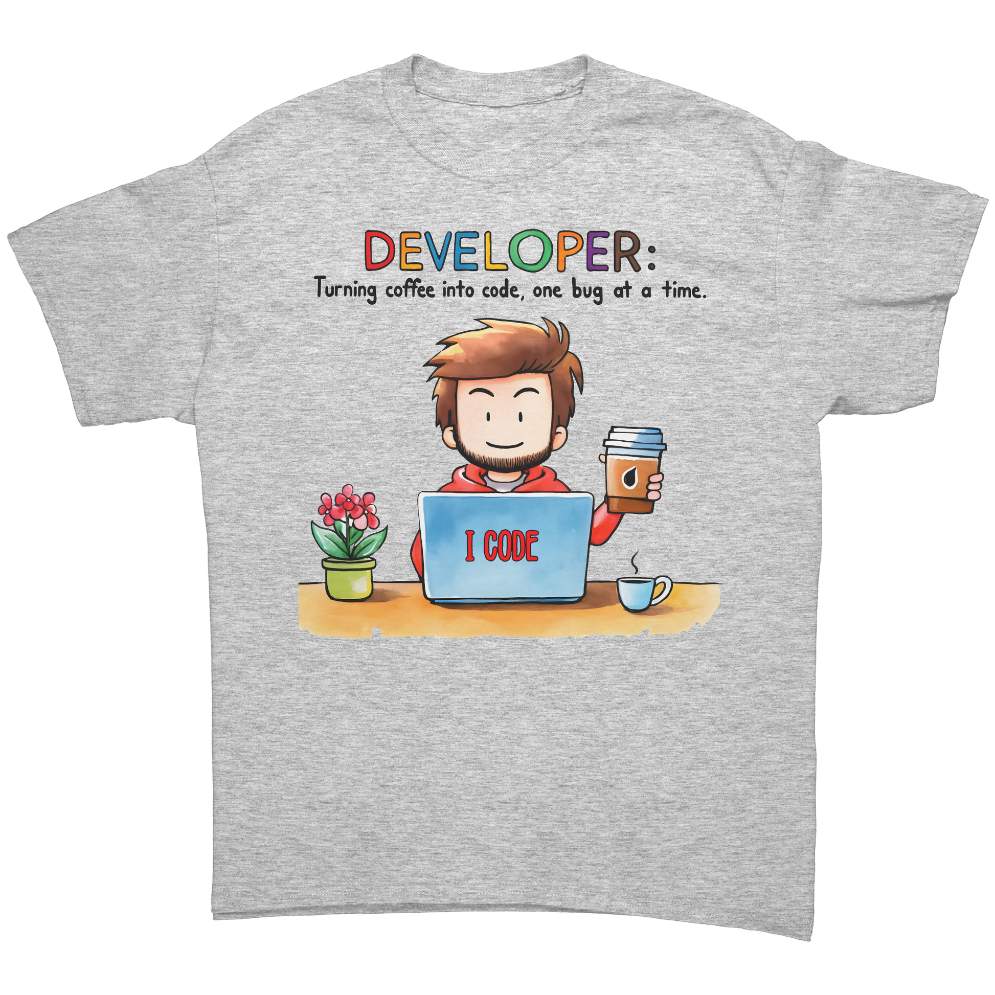 Developer - Turning Coffee into Code - Premium Unisex t-Shirt