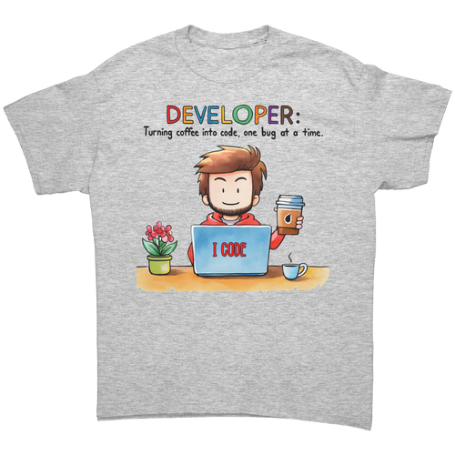 Developer - Turning Coffee into Code - Premium Unisex t-Shirt