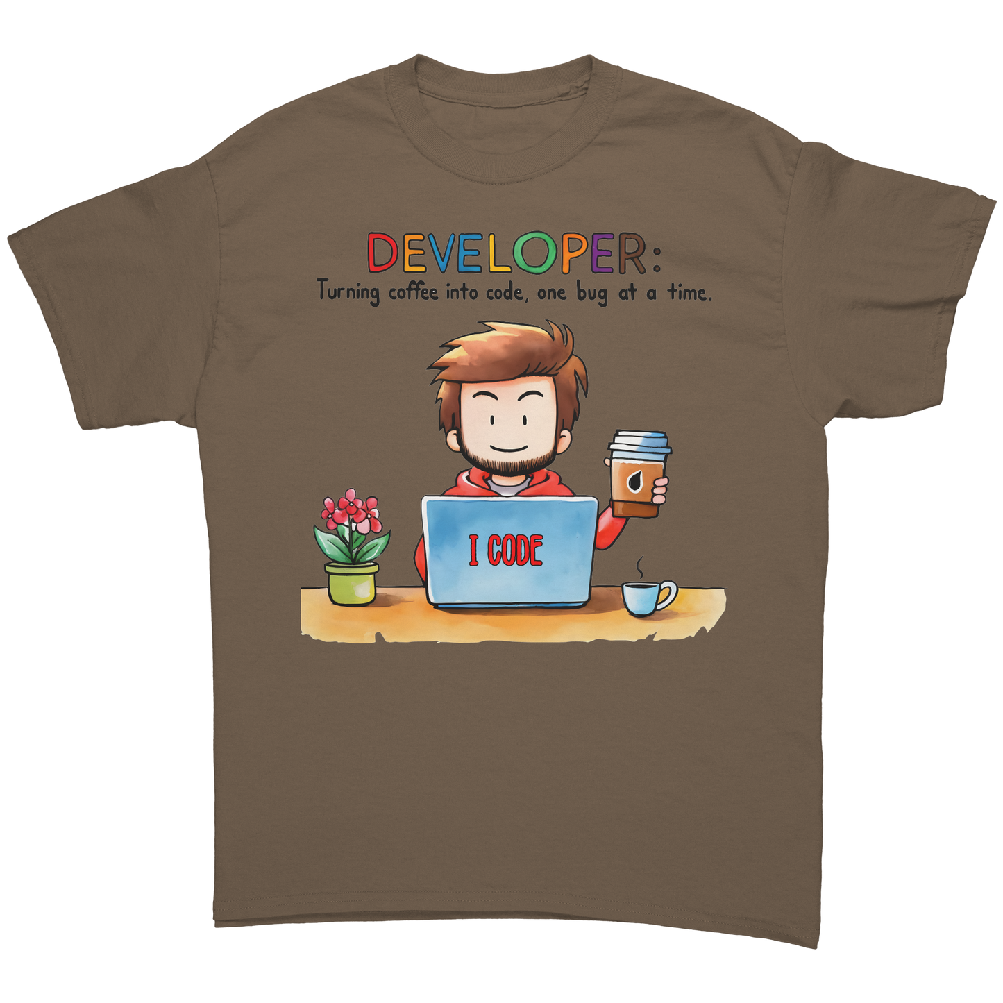 Developer - Turning Coffee into Code - Premium Unisex t-Shirt