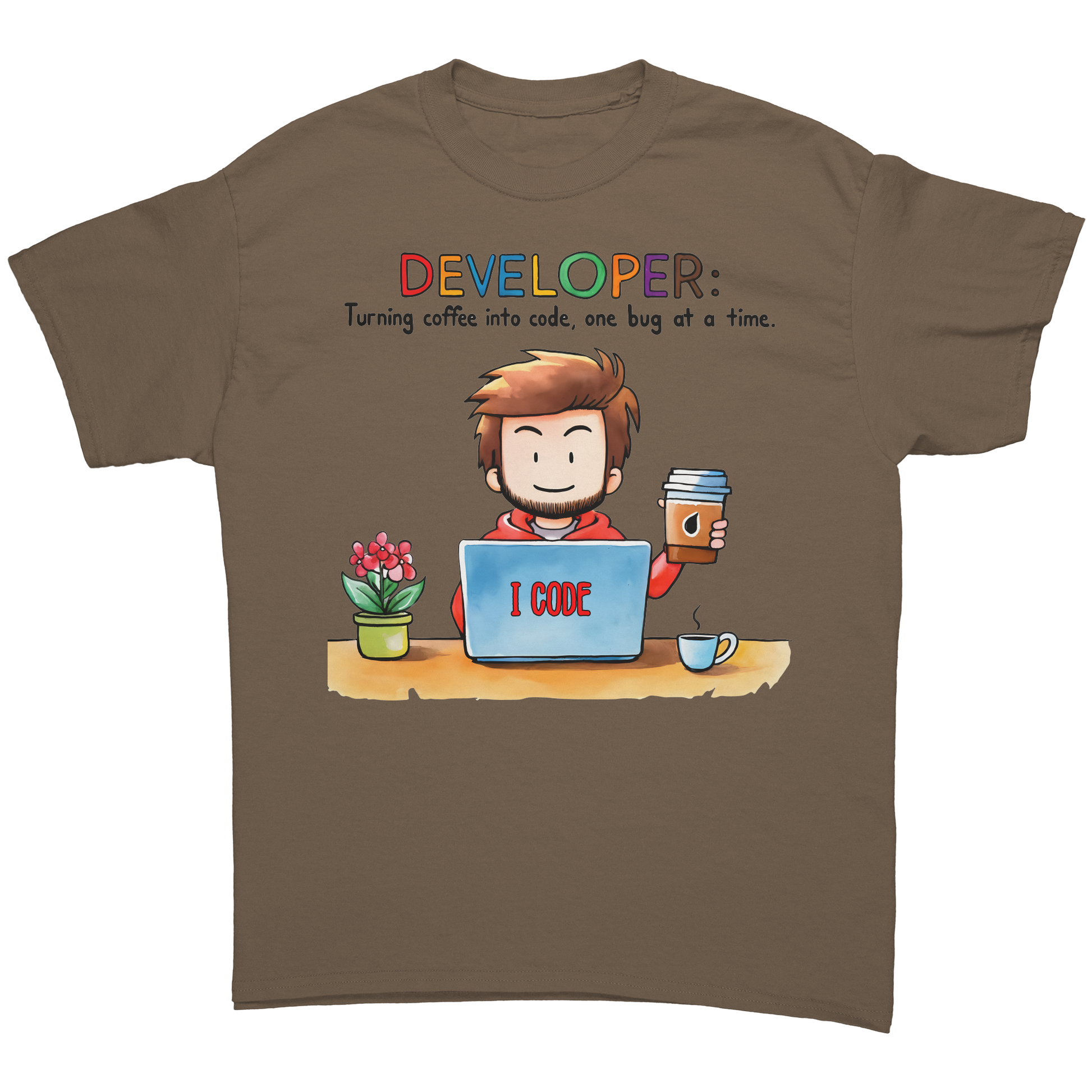 Developer - Turning Coffee into Code - Premium Unisex t-Shirt