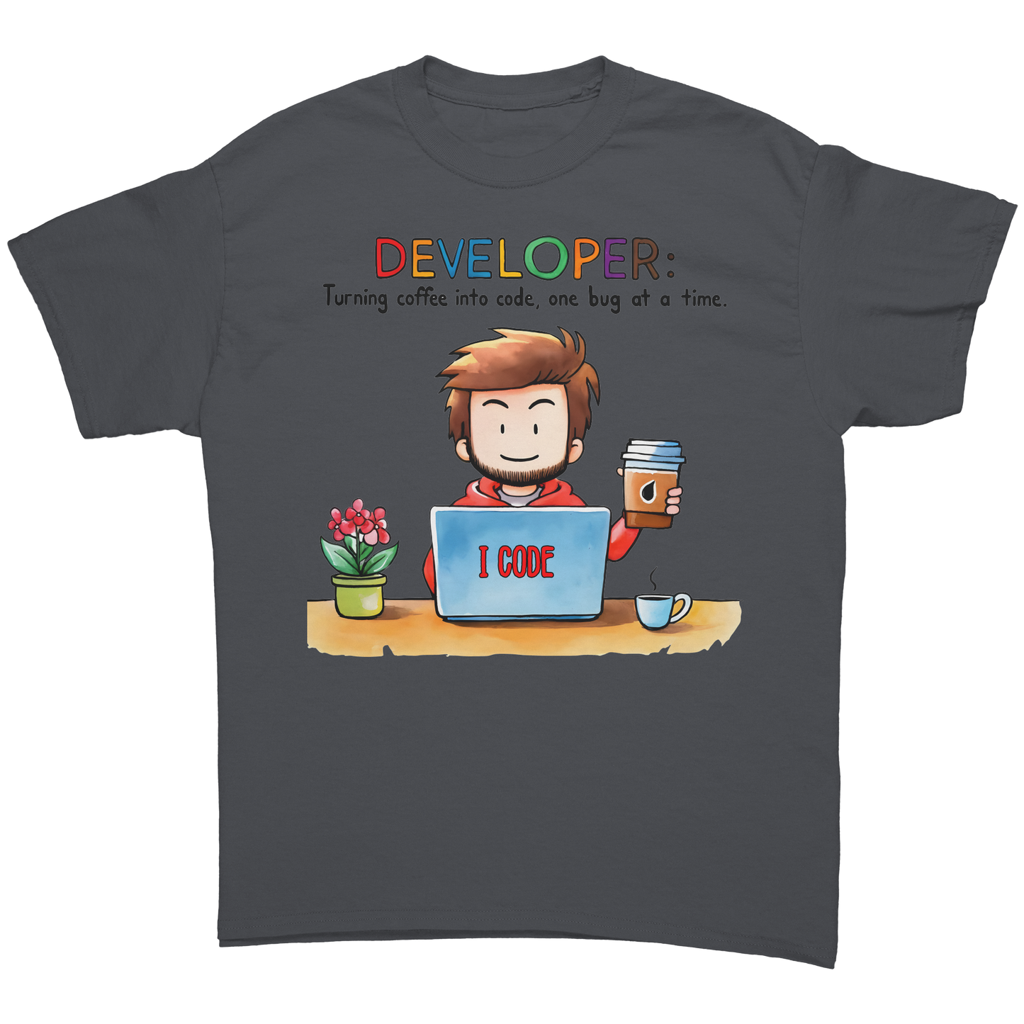 Developer - Turning Coffee into Code - Premium Unisex t-Shirt