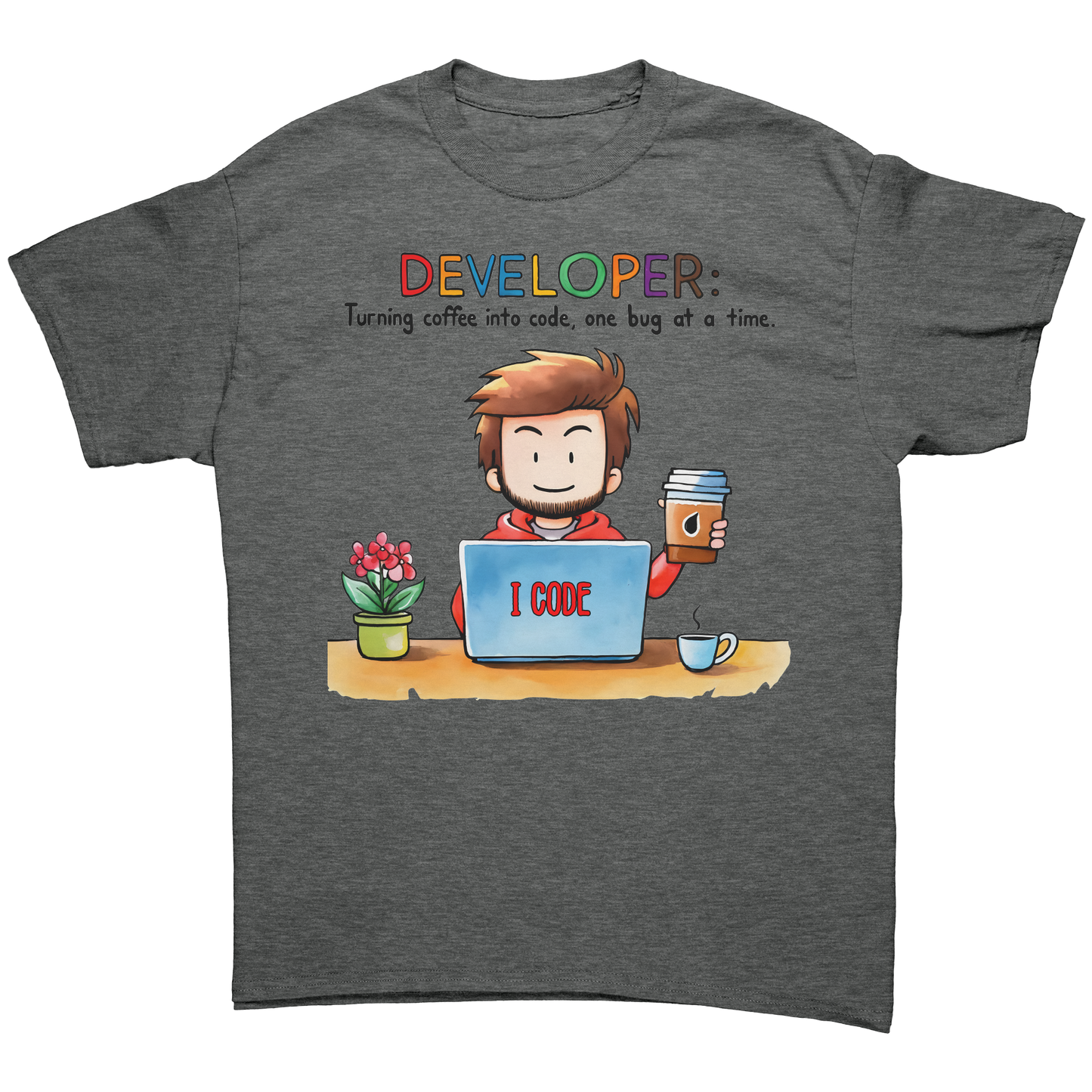 Developer - Turning Coffee into Code - Premium Unisex t-Shirt