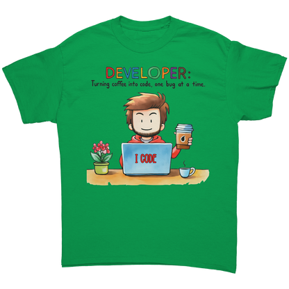 Developer - Turning Coffee into Code - Premium Unisex t-Shirt
