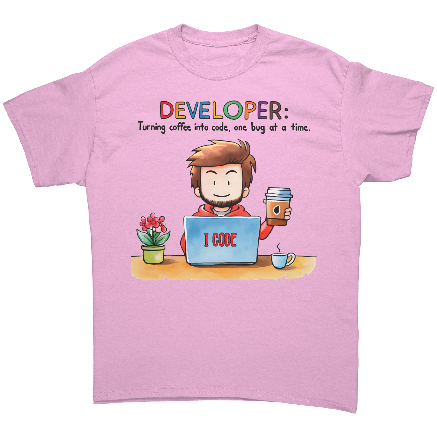 Developer - Turning Coffee into Code - Premium Unisex t-Shirt