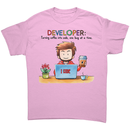 Developer - Turning Coffee into Code - Premium Unisex t-Shirt