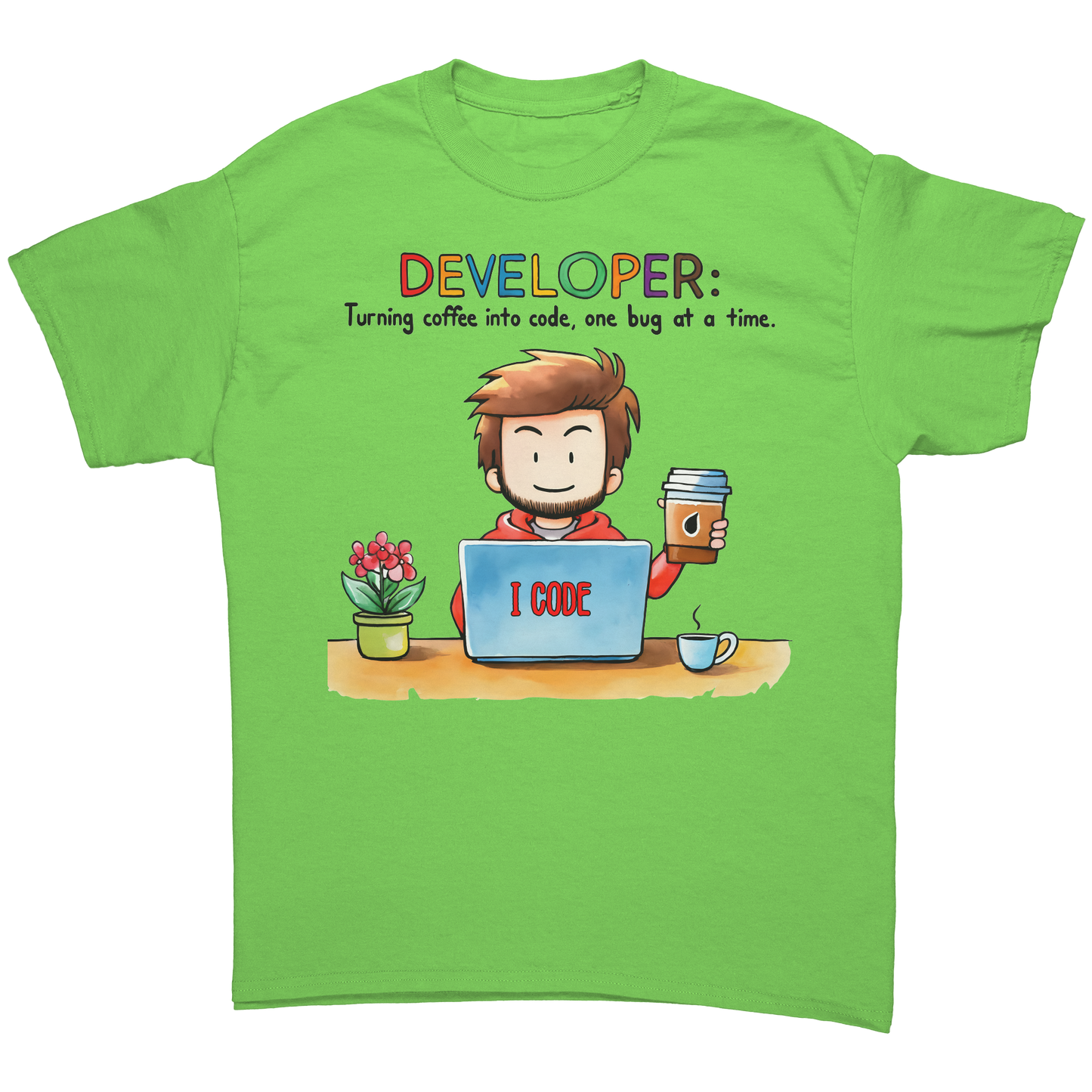 Developer - Turning Coffee into Code - Premium Unisex t-Shirt