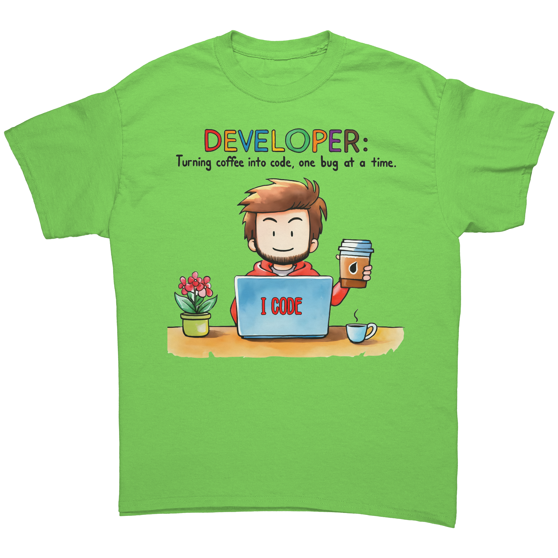 Developer - Turning Coffee into Code - Premium Unisex t-Shirt