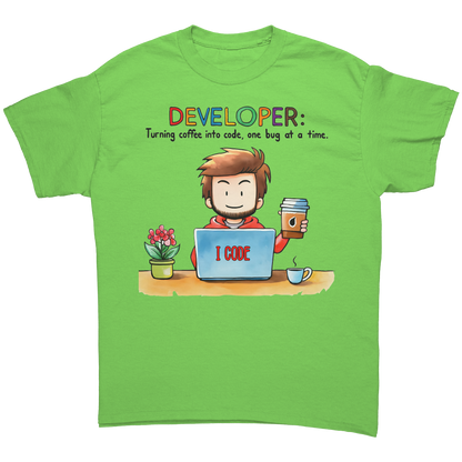 Developer - Turning Coffee into Code - Premium Unisex t-Shirt
