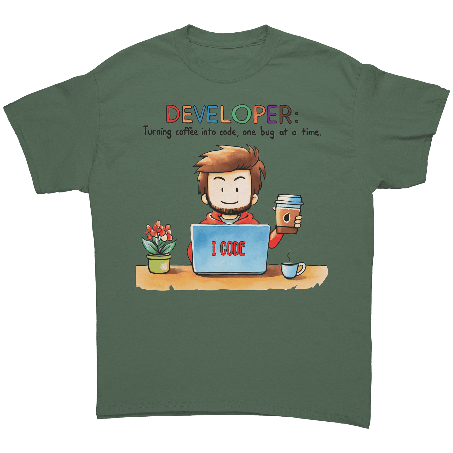 Developer - Turning Coffee into Code - Premium Unisex t-Shirt