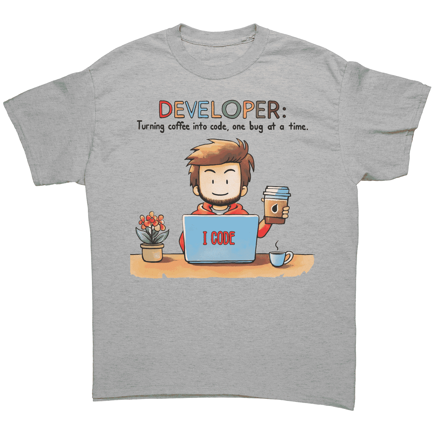 Developer - Turning Coffee into Code - Premium Unisex t-Shirt