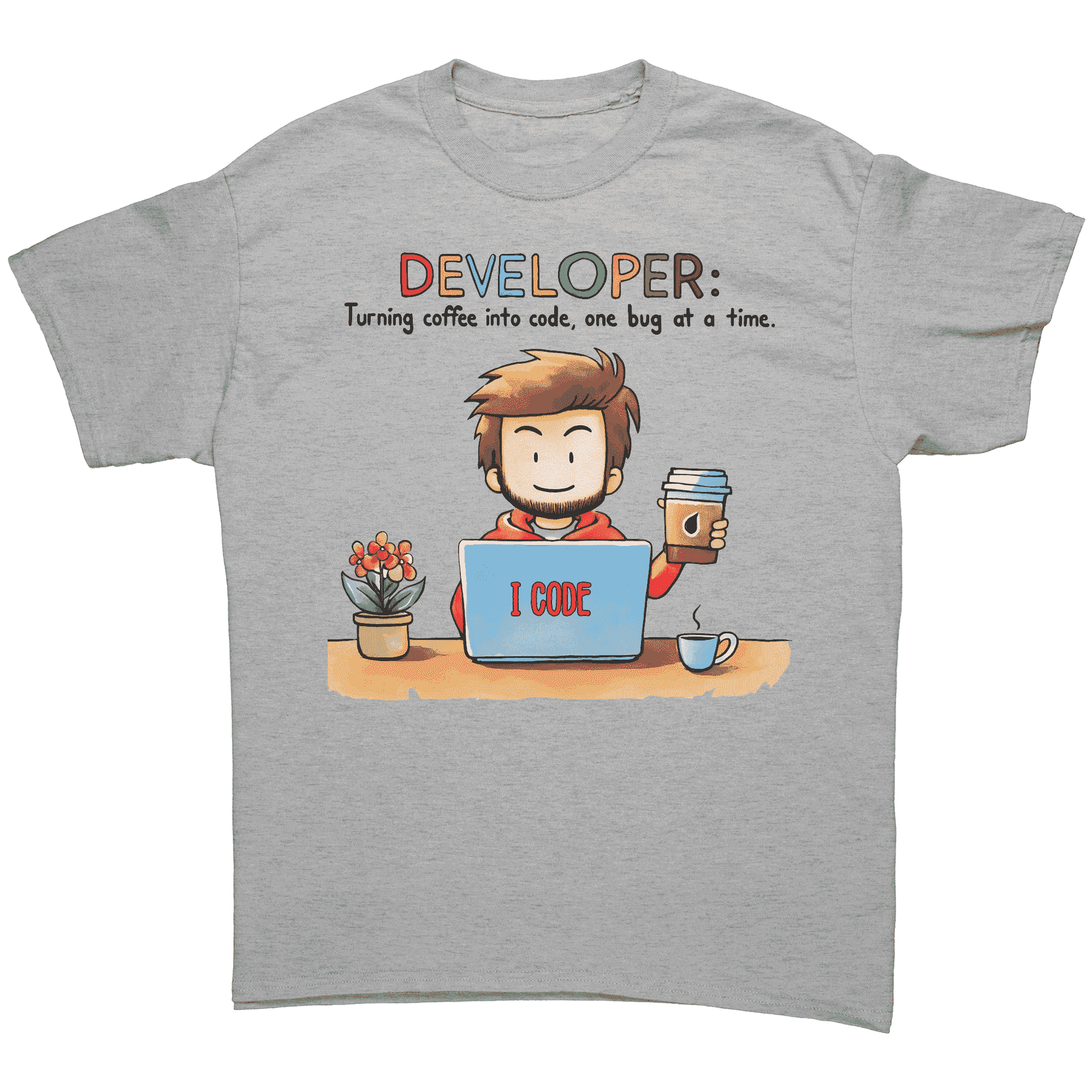 Developer - Turning Coffee into Code - Premium Unisex t-Shirt