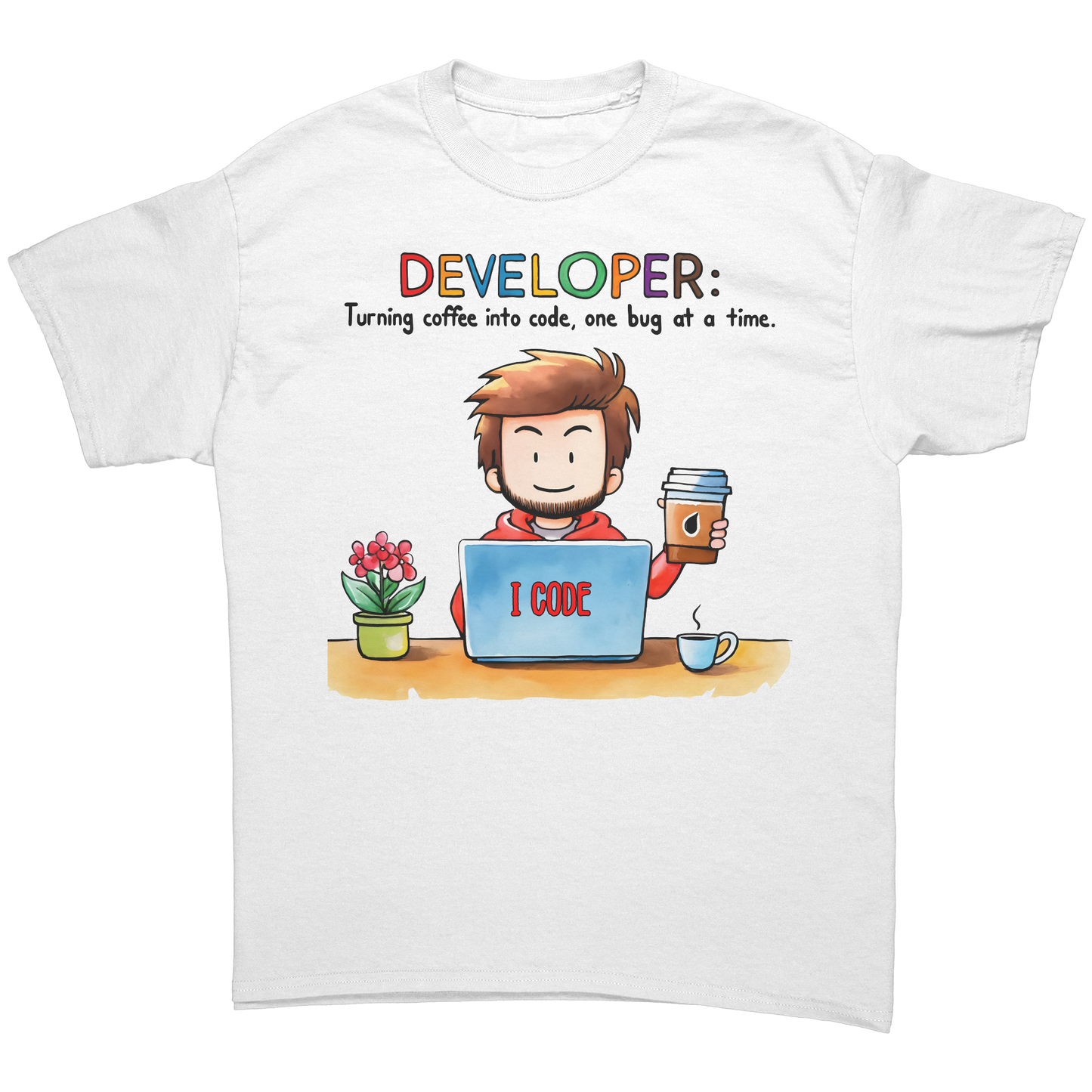 Developer - Turning Coffee into Code - Premium Unisex t-Shirt