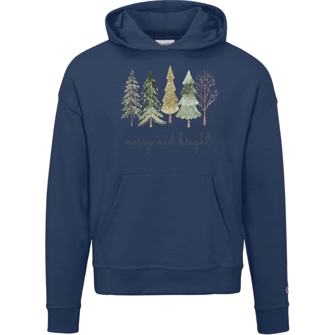 Merry and Bright | Christmas | S760 Champion Womens Powerblend Hoodie