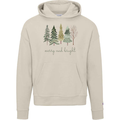 Merry and Bright | Christmas | S760 Champion Womens Powerblend Hoodie