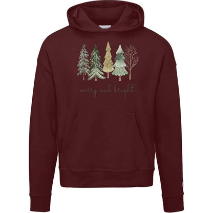 Merry and Bright | Christmas | S760 Champion Womens Powerblend Hoodie
