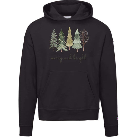 Merry and Bright | Christmas | S760 Champion Womens Powerblend Hoodie