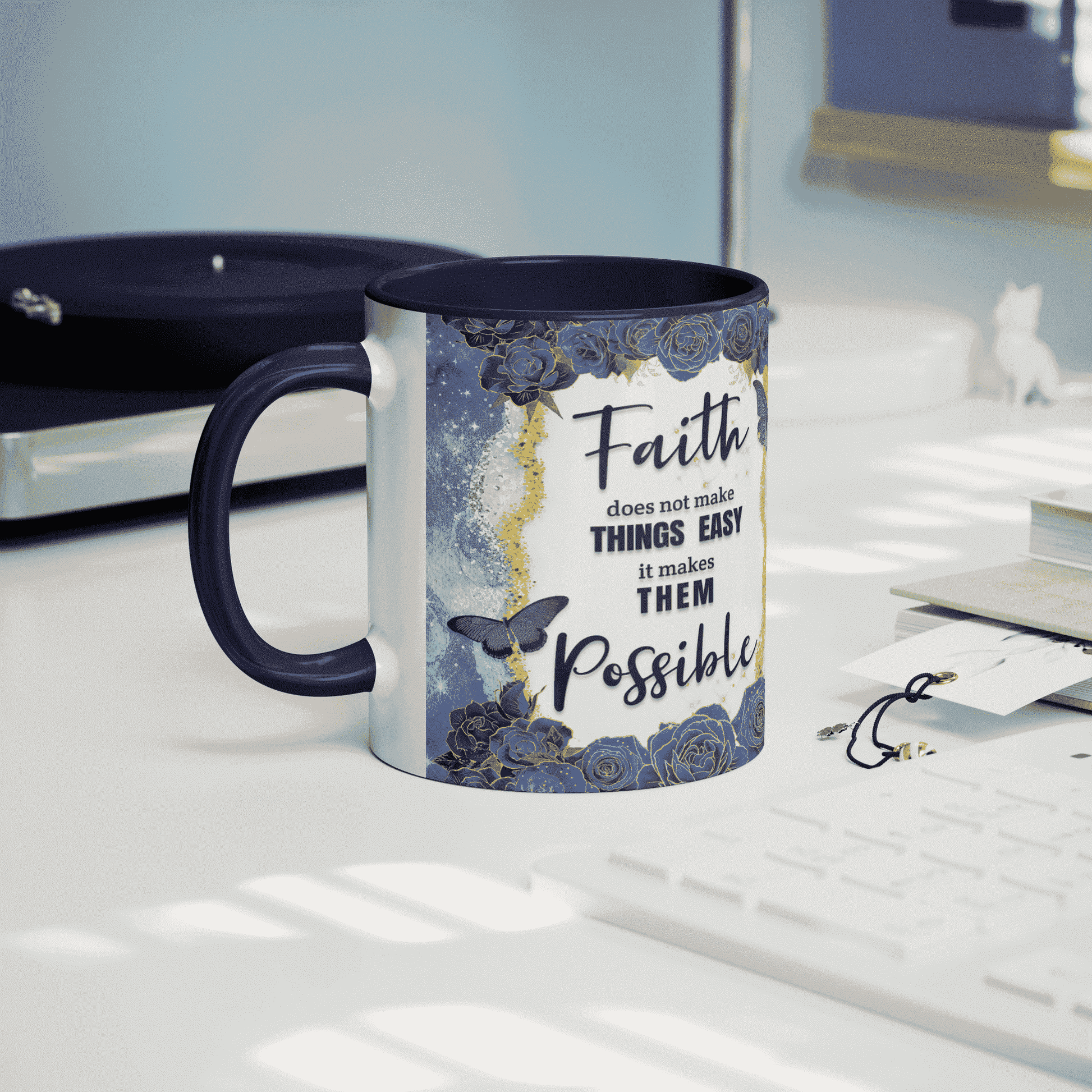 Faith does not make things easy - Coffee Mug 11oz