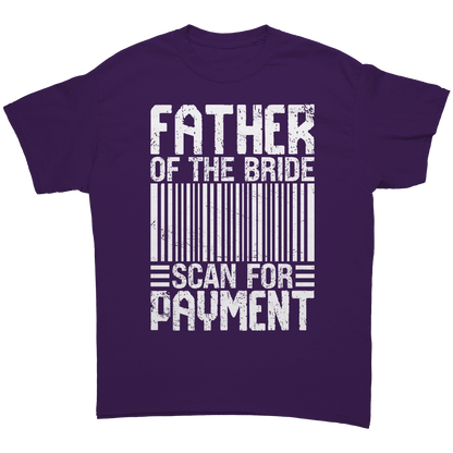 Father of the Bride - Scan for Payment - Premium Unisex t-Shirt