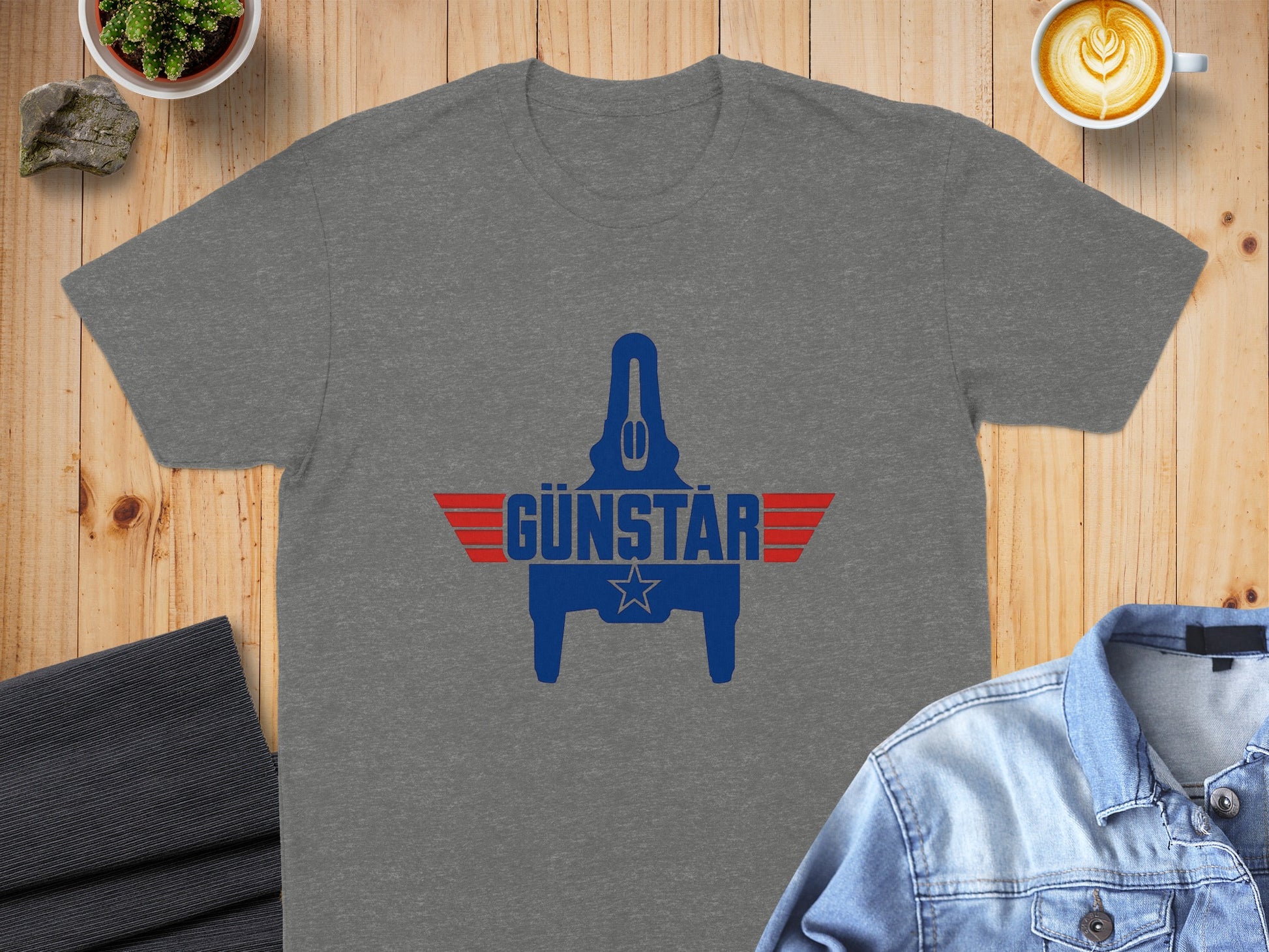 Retro Gaming Style Gunstär Graphic T-shirt product