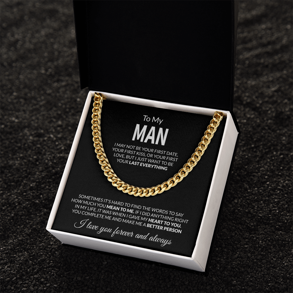 To My Man Love Message Card – Romantic Gift for Husband or Boyfriend | “Last Everything” Keepsake