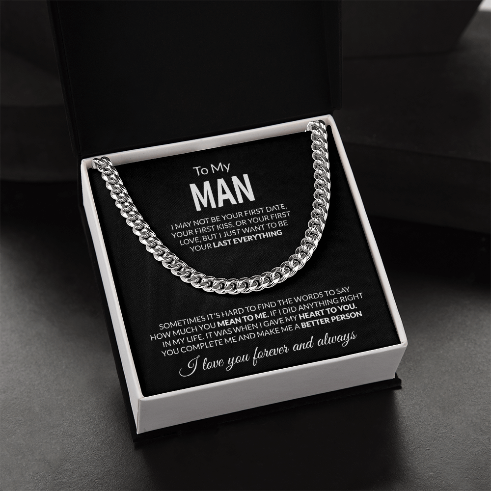 To My Man Love Message Card – Romantic Gift for Husband or Boyfriend | “Last Everything” Keepsake