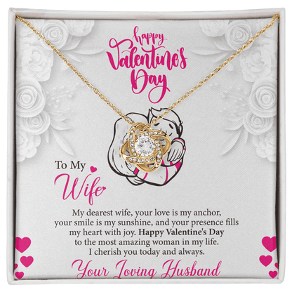 Happy Valentines Day | To My Wife | Love Knot Necklace